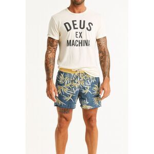 DEUS EX MACHINA Blue Floral Swim Wear Trunks Shorts  Mens Size 34